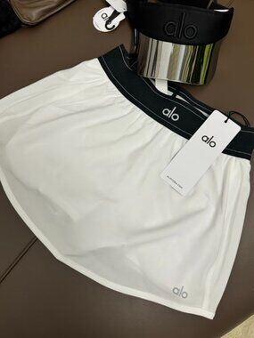 🌻NWT Alo Yoga Match Point Tennis Skirt 👩 High Waist, for Sports/Holiday Travel